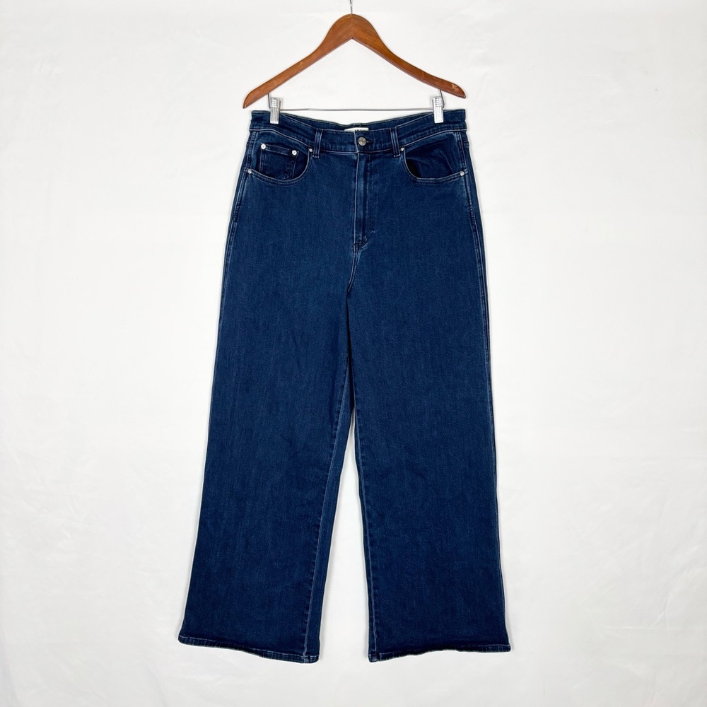 LE JEAN Juliette Wide Leg Jeans‎ Dark Night Size 32 USA